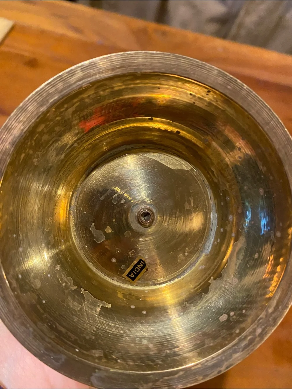 Vintage-Style Brass Accent Vase - Polished Brown Brass Finish
